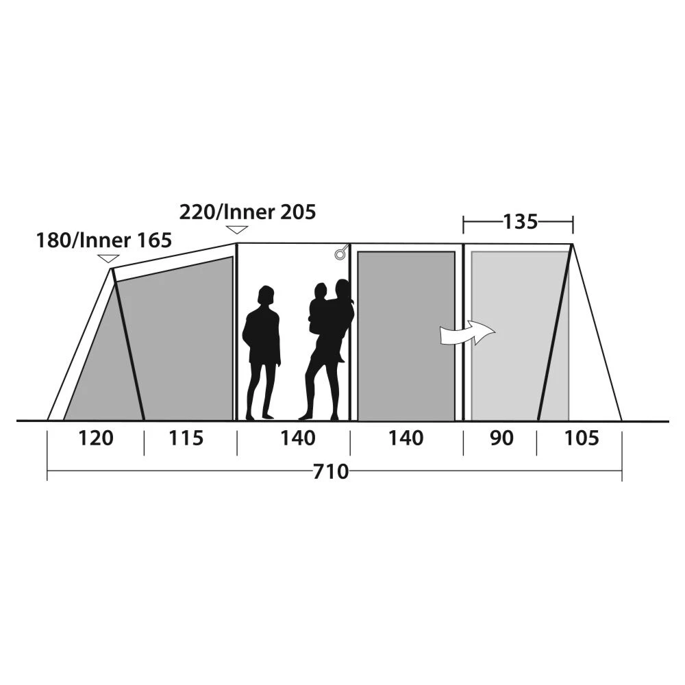 Outwell Phoenix 6+2 Tent (2025) - Image 7
