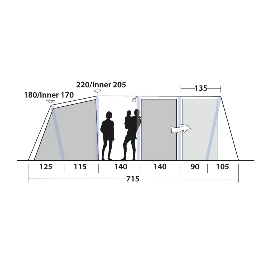 Outwell Tennessee 6+2 Air Tent (2025) - Image 6