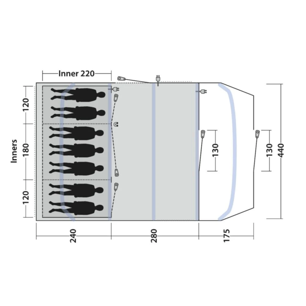 Outwell Tennessee 7 Air Tent (2025) - Image 4