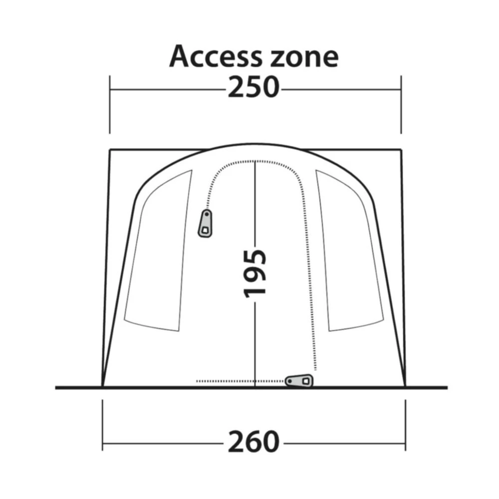 Outwell Santa Monica Air Awning (175-200cm) (2025) - Image 5