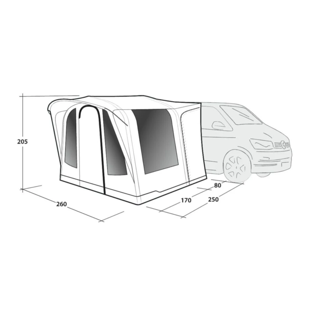Outwell Santa Monica Air Awning (175-200cm) (2025) - Image 7