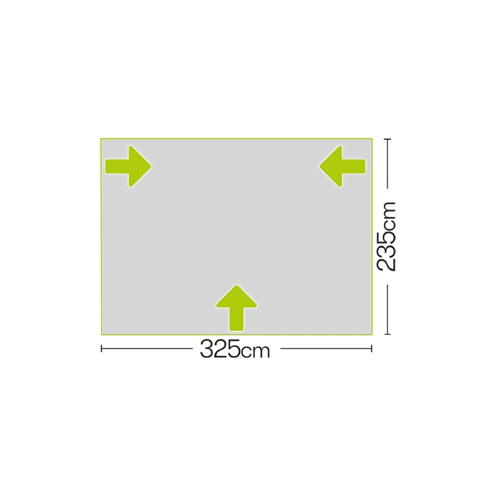 Quest Falcon Pro 325 Poled Porch Caravan Awning - Image 4