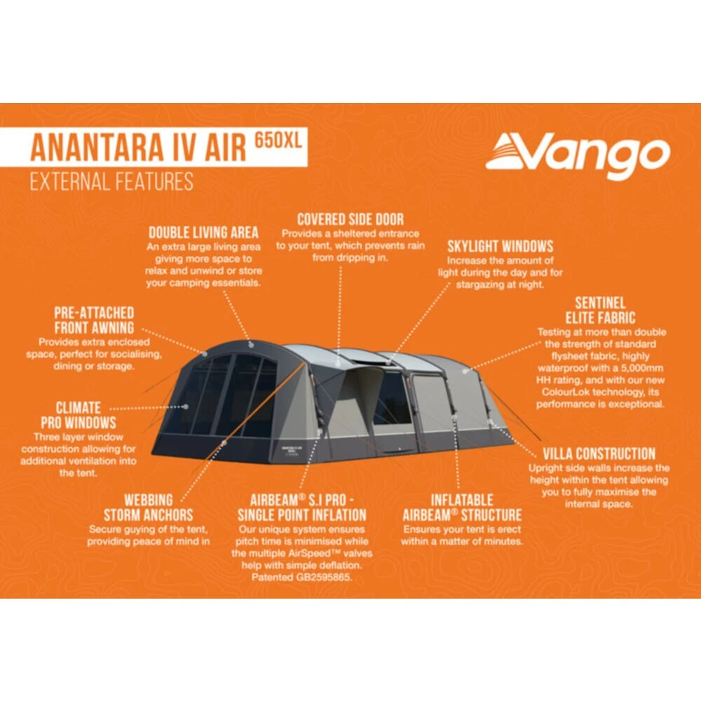 Vango Airbeam Vango Anantara IV 650xl Air Tent - Image 13