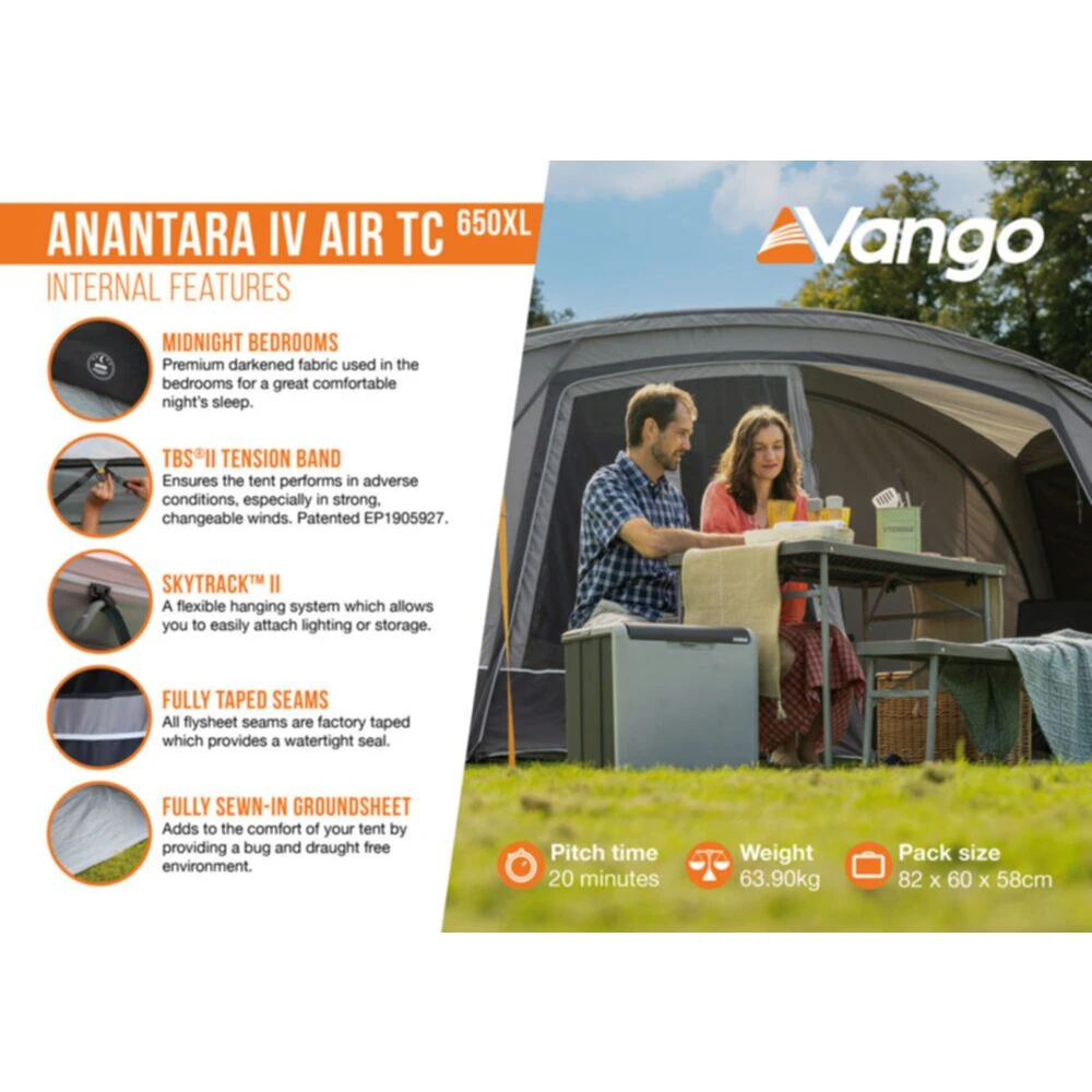Vango Airbeam Vango Anantara IV TC 650xl Air Tent - Image 15