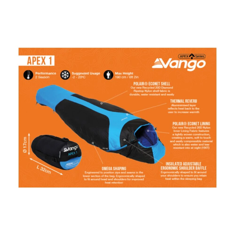 Vango Apex 1 Sleeping Bag - Image 3