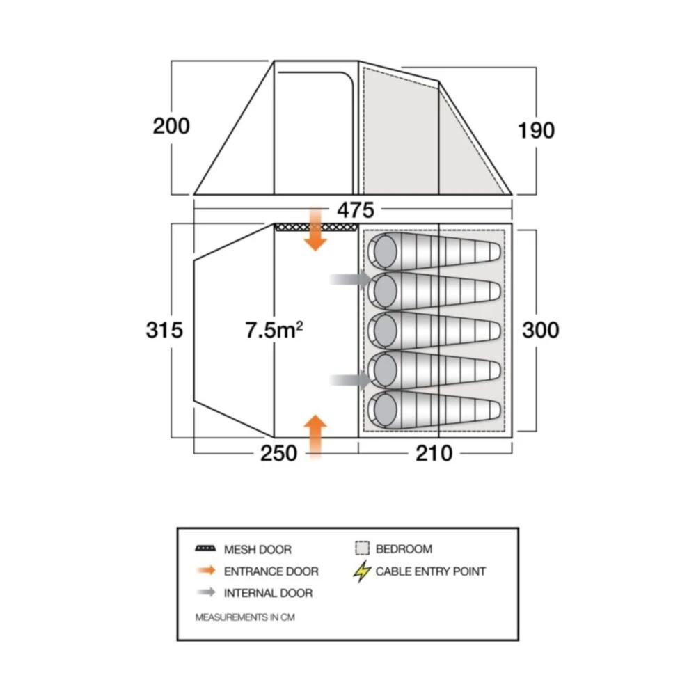 Vango Beta 550xl Tent (Mineral Green) - Image 2