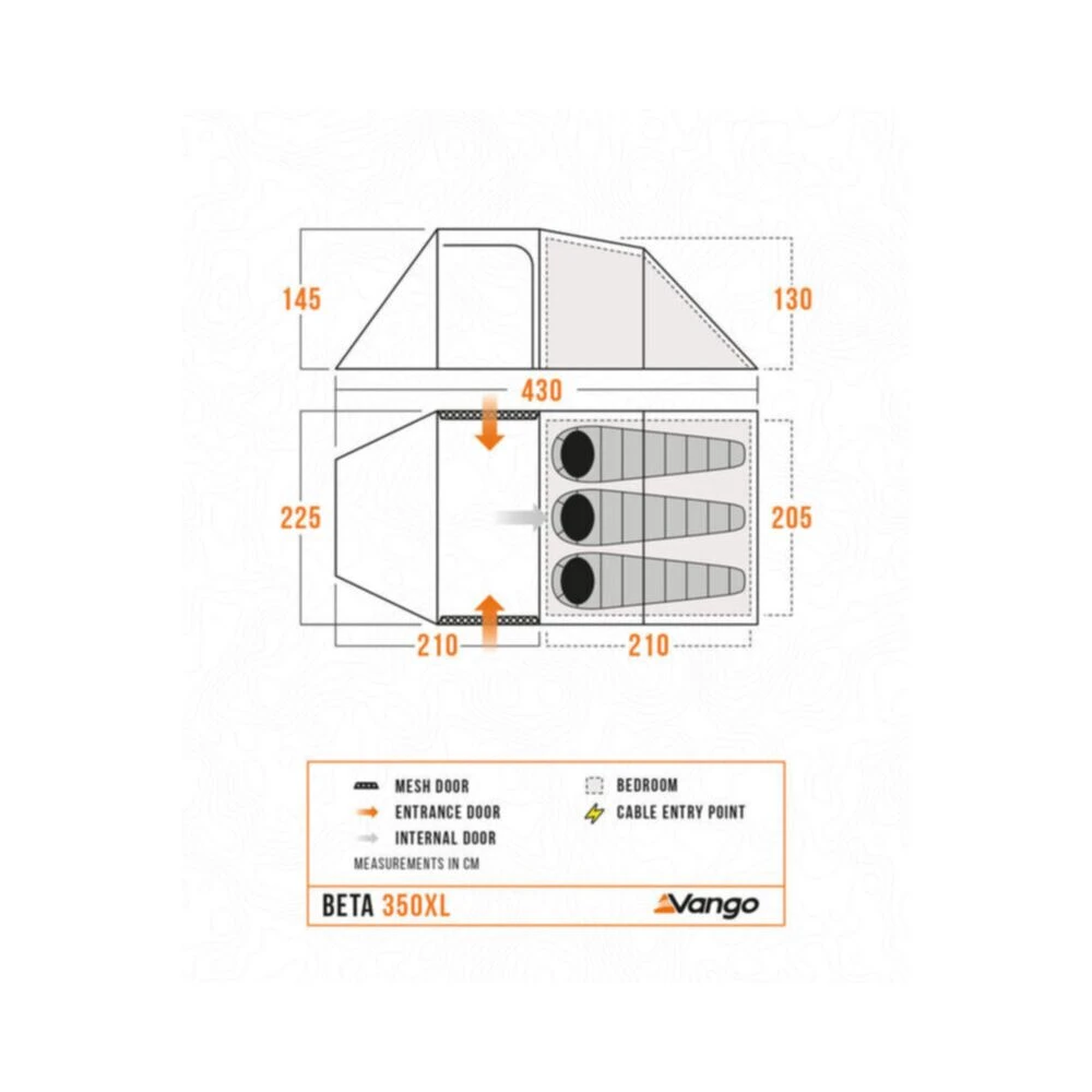 Vango Beta 350XL Tent (Deep Blue) (2025) - Image 3
