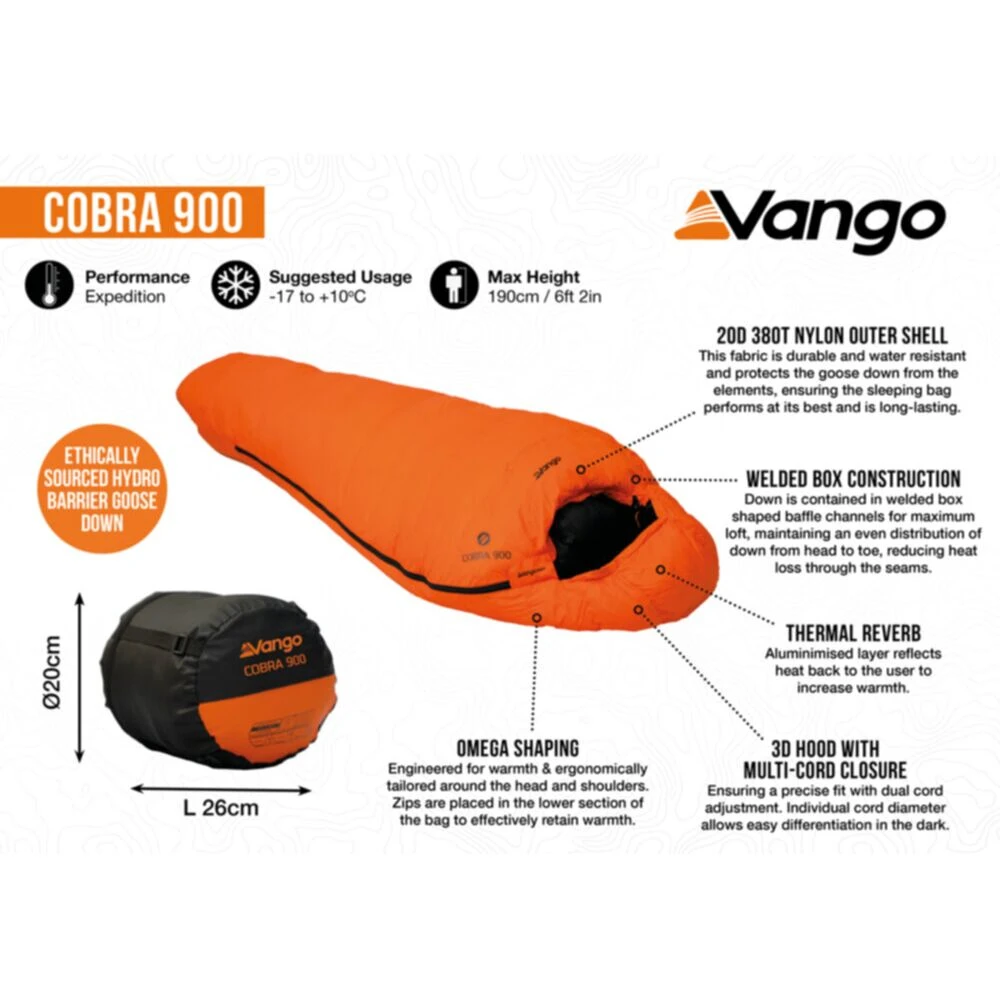 Vango Cobra 900 Sleeping Bag - Image 6