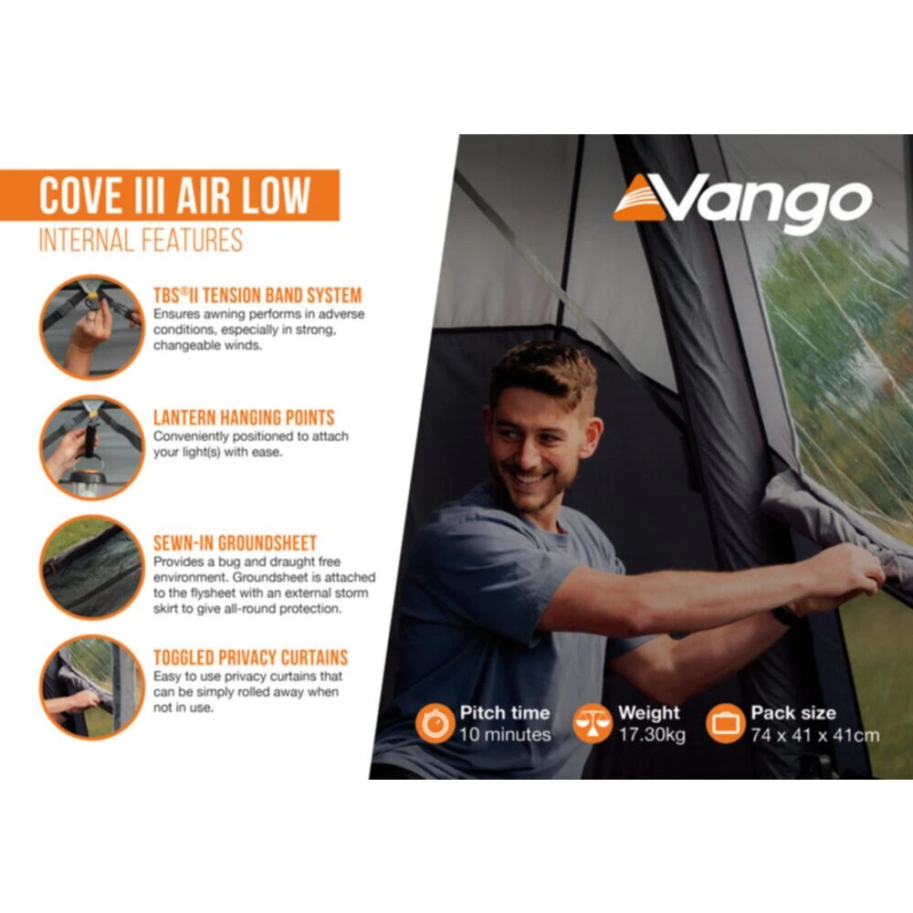 Vango Cove III Air Low Awning - Image 9