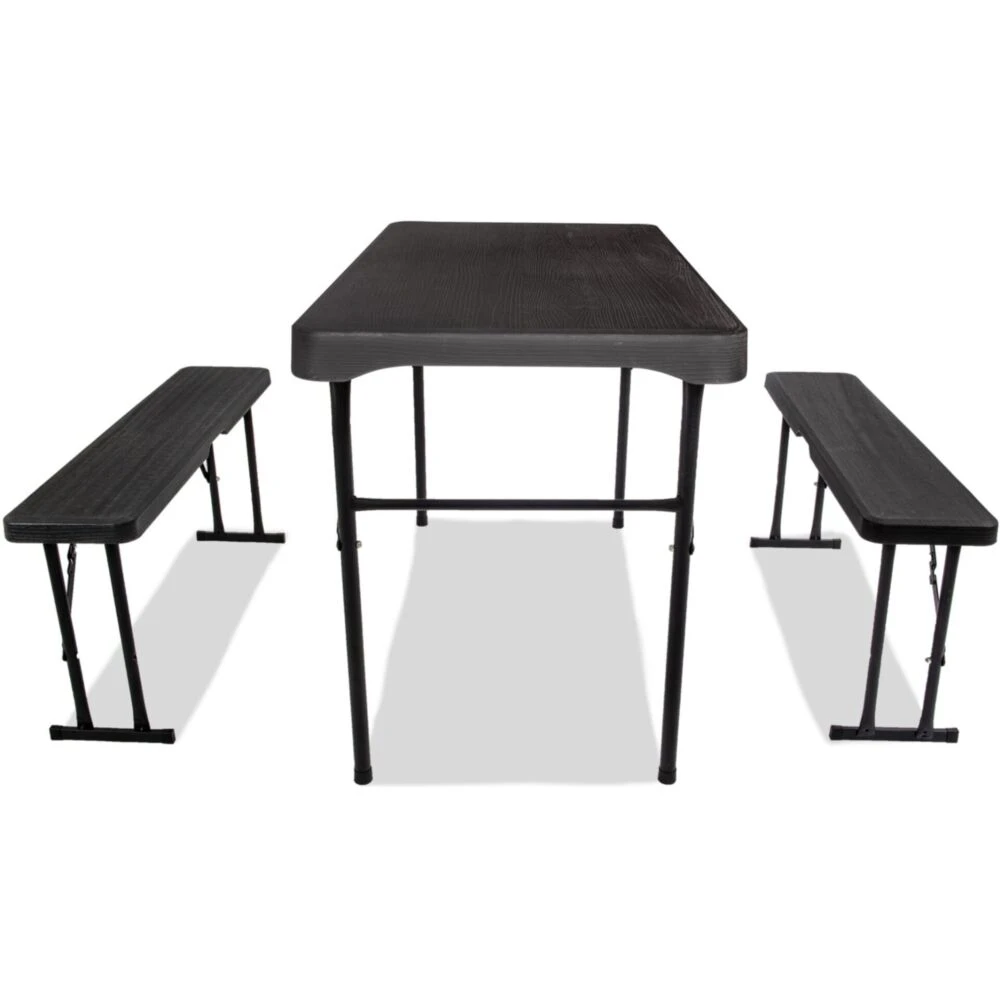 Quest Jet Stream Grassmoor Table And Bench Set - Image 2