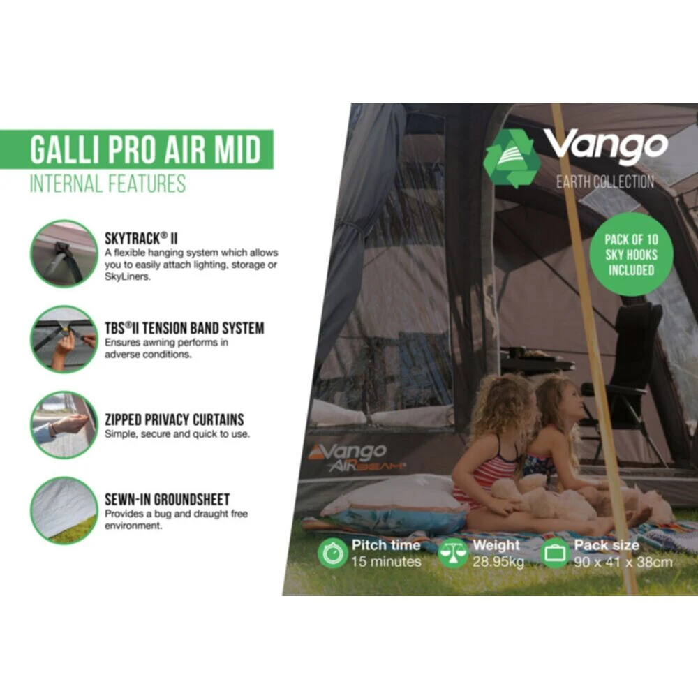 Vango Airbeam Vango Galli Pro Air Mid Awning - Image 17