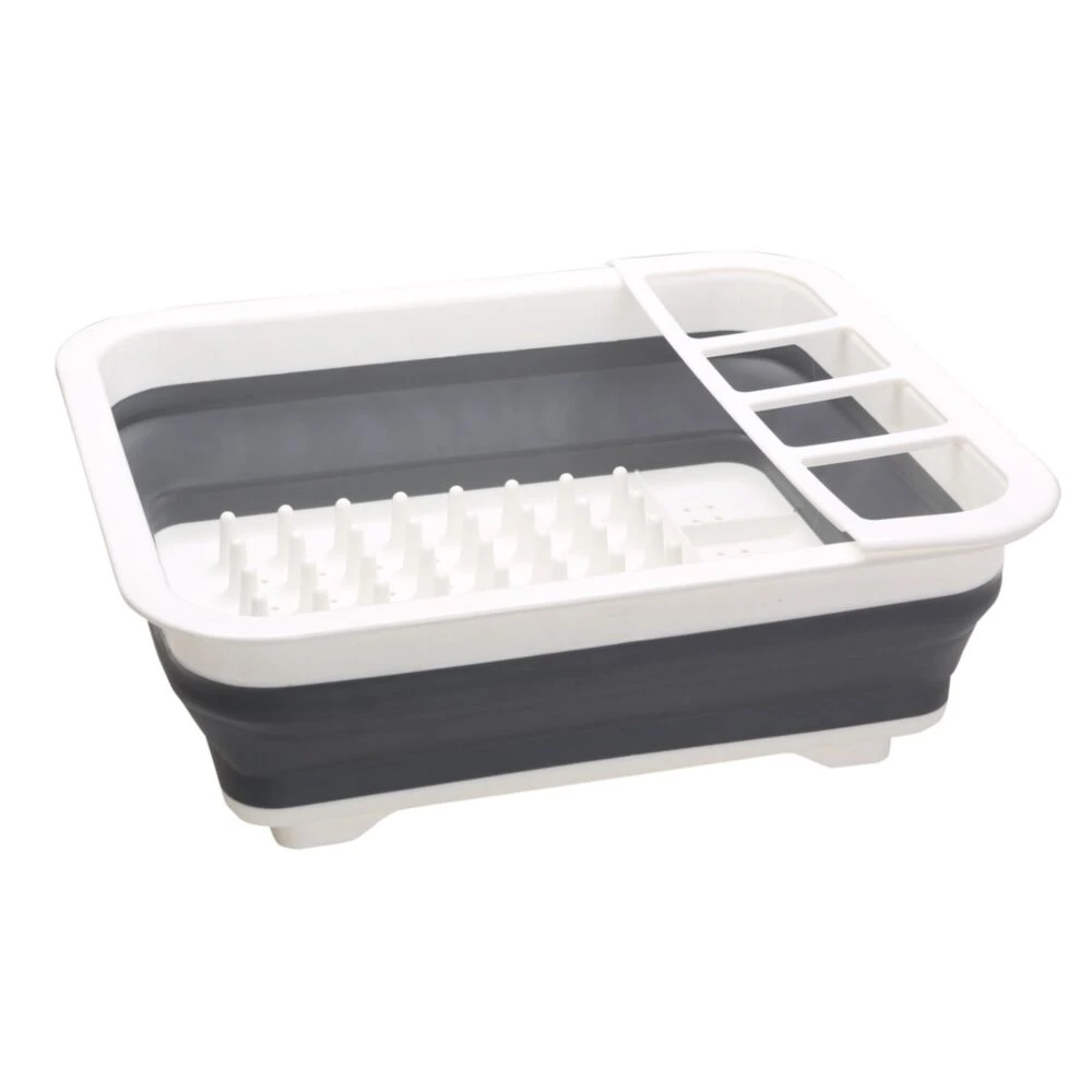 Quest Collapsible-Wares Dish Rack Drainer With Cutlery Holder - Image 2