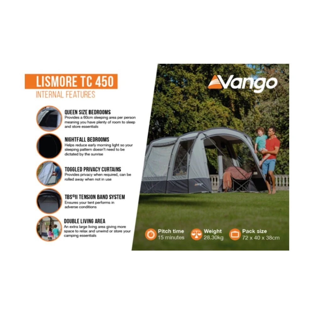 Vango Lismore TC 450 Poled Tent Package (incl Footprint) - Image 5
