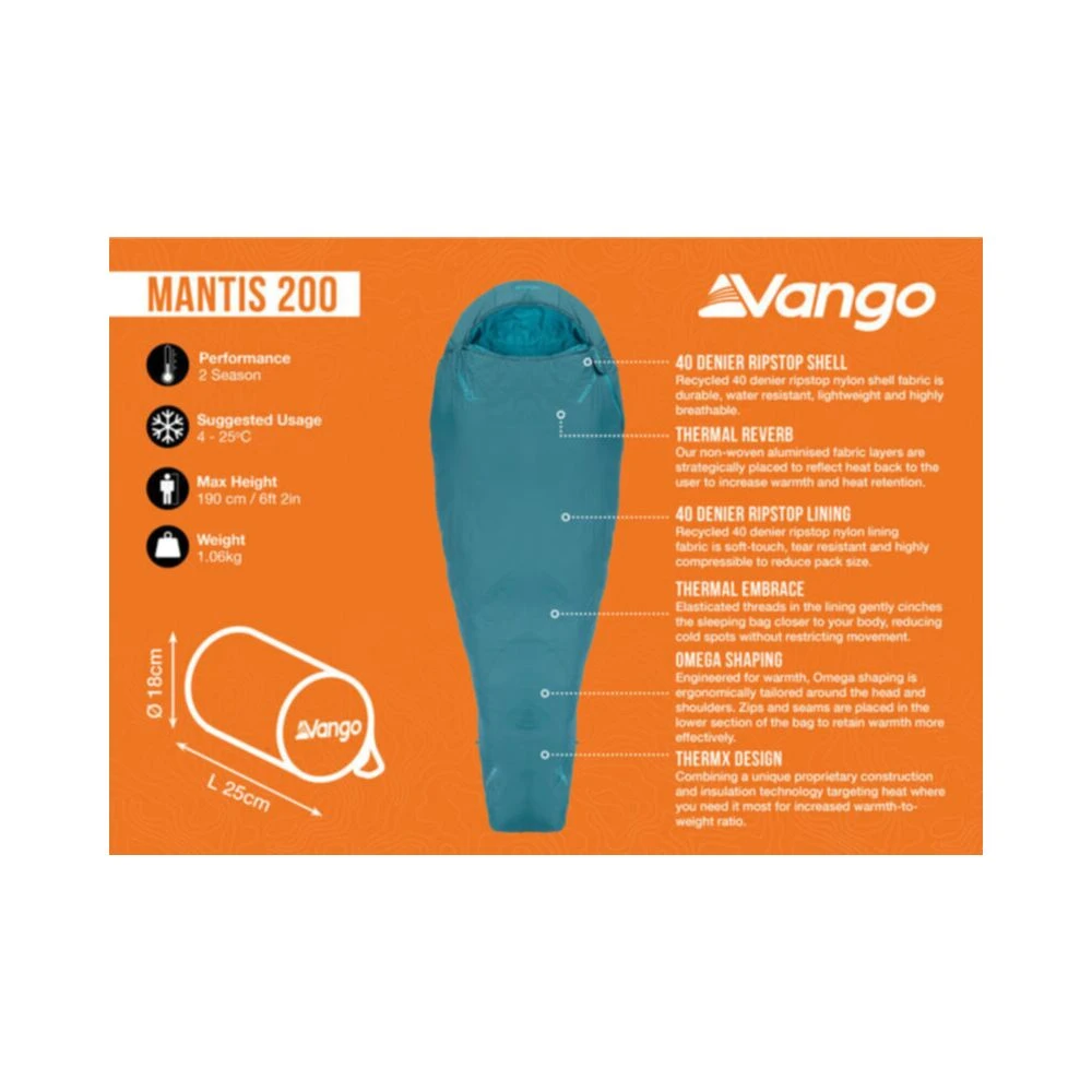 Vango Mantis 200 Sleeping Bag - Image 2