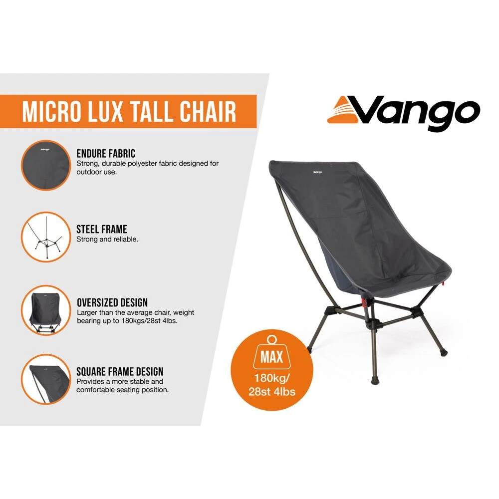 Vango Micro Lux Tall Chair (India Ink) - Image 3