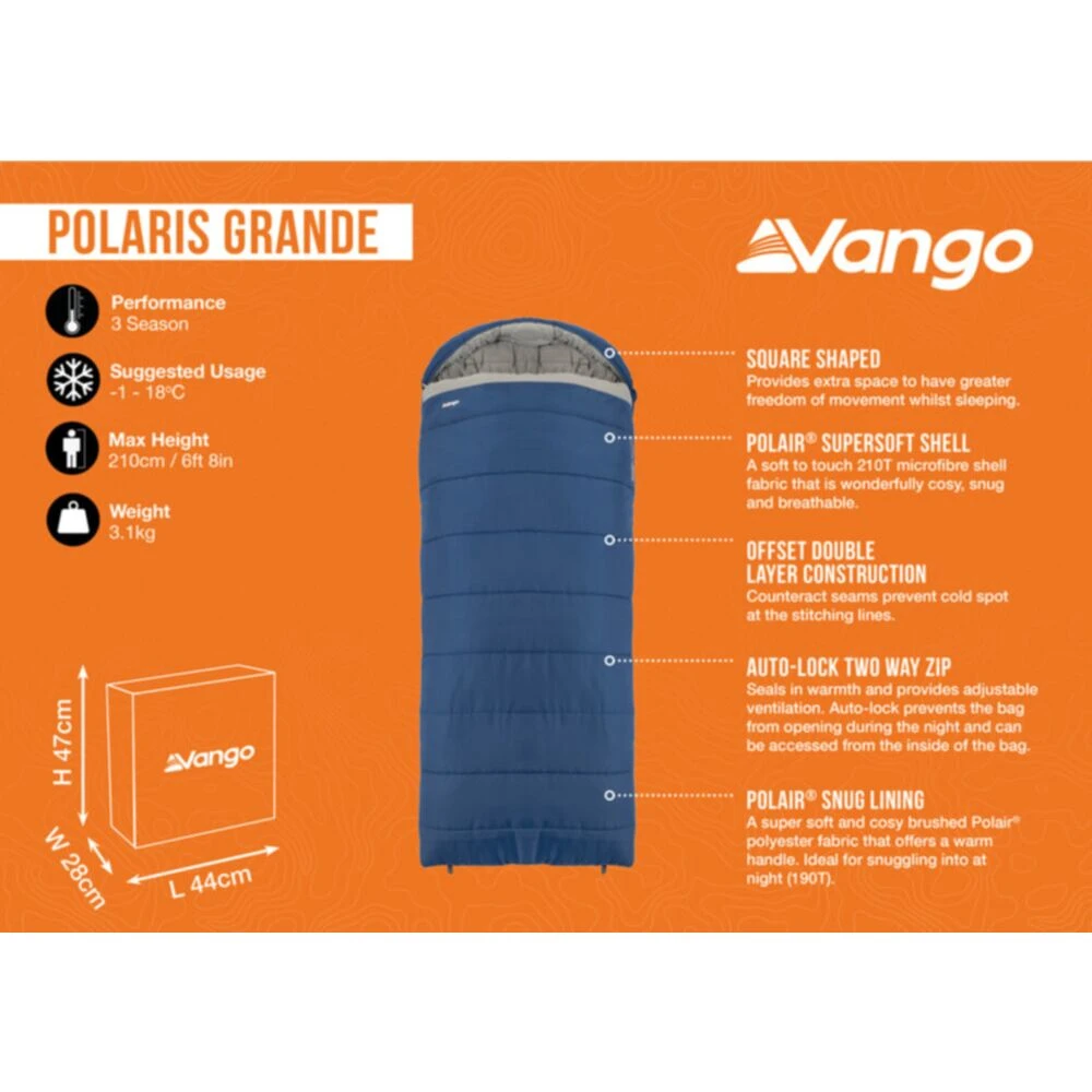 Vango Polaris Grande Sleeping Bag - Image 9