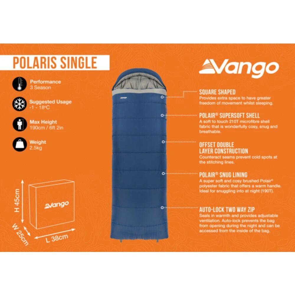 Vango Polaris Single Sleeping Bag - Image 12