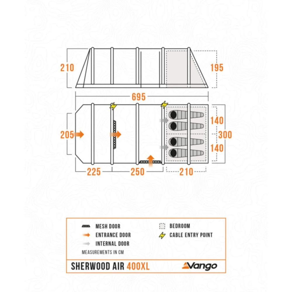 Vango Airbeam Vango Sherwood Air 400XL Tent Package (incl Footprint) - Image 4