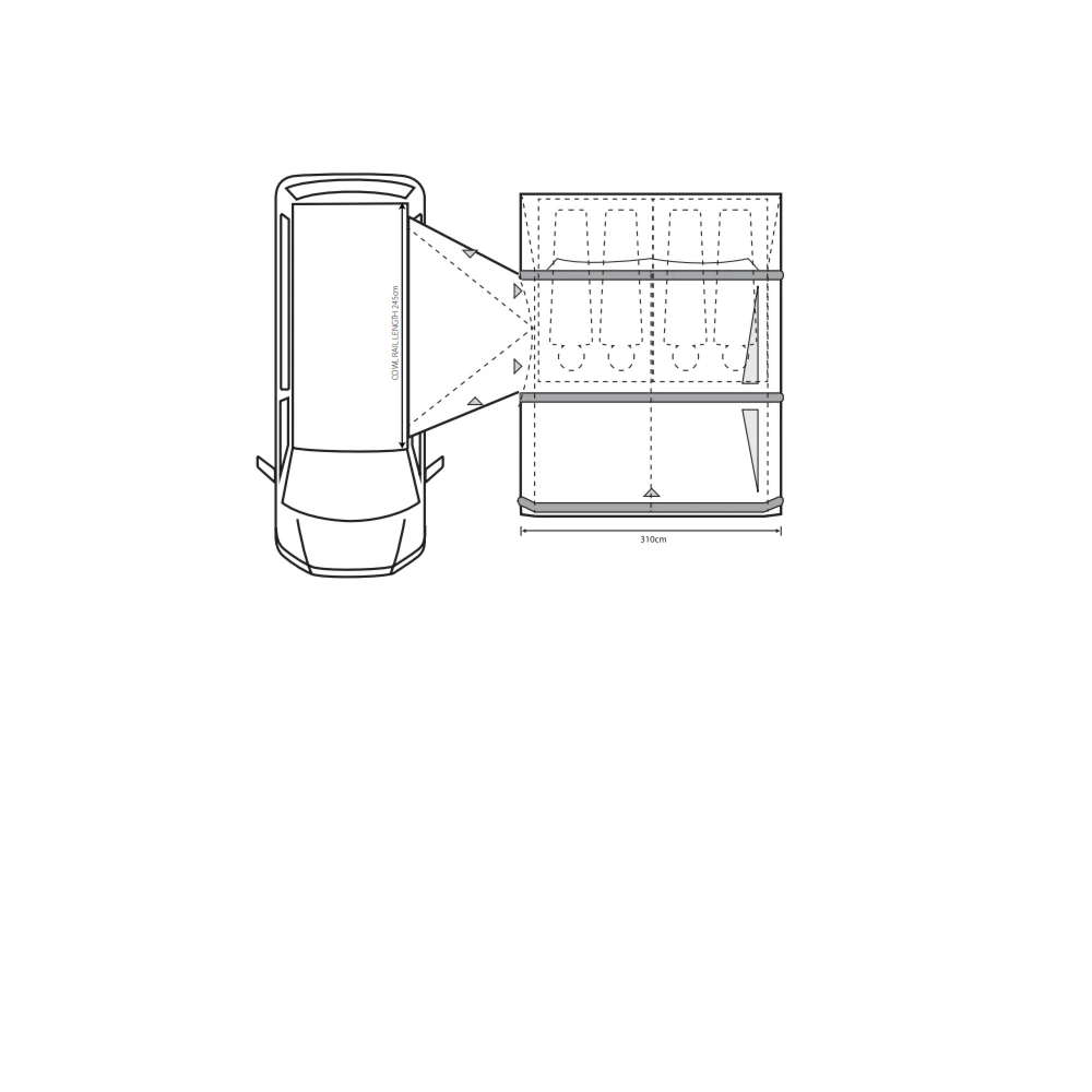 Outdoor Revolution Movelite T3E High Awning (255-305cm) - Image 5