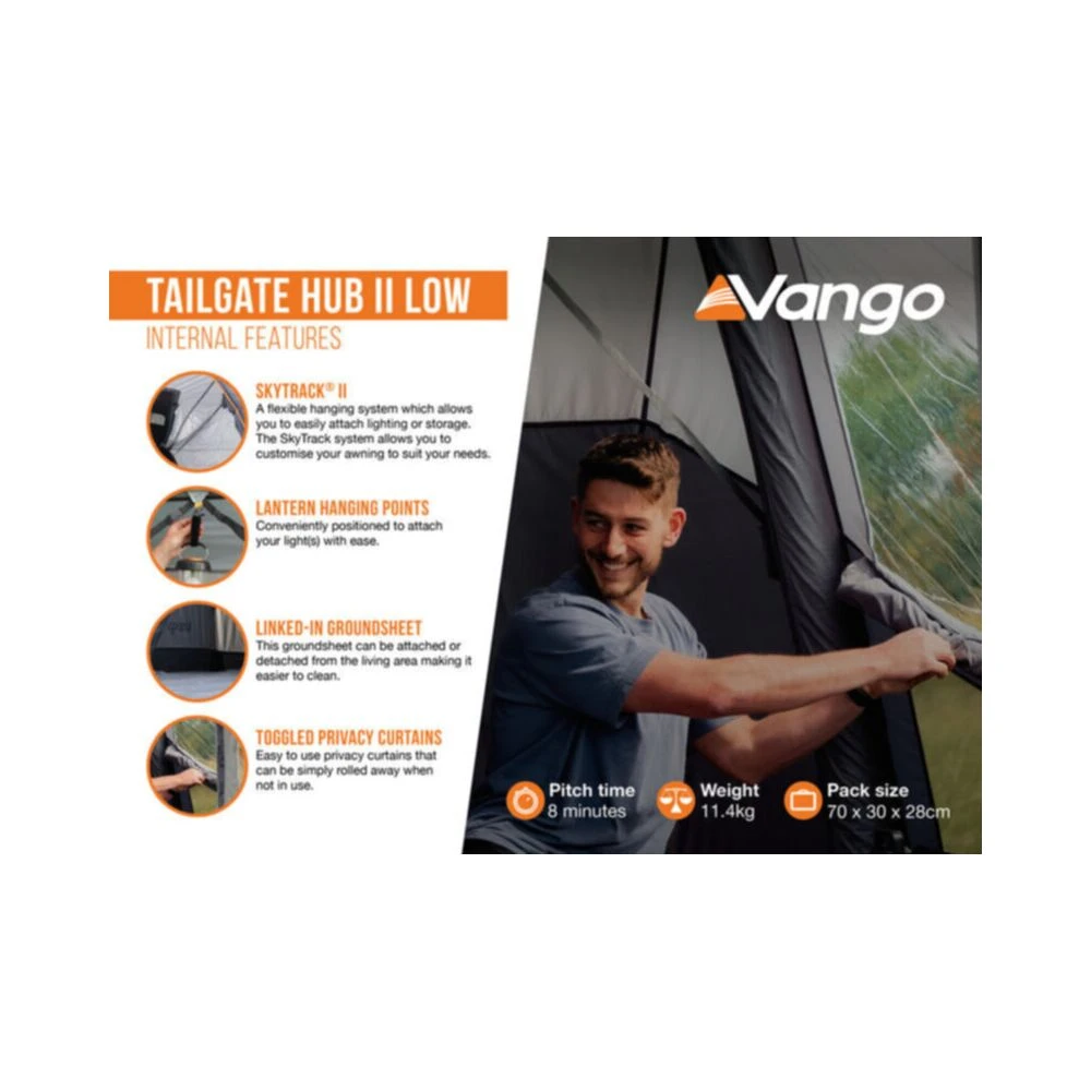 Vango Tailgate Hub II Low Poled Awning (2025) - Image 18