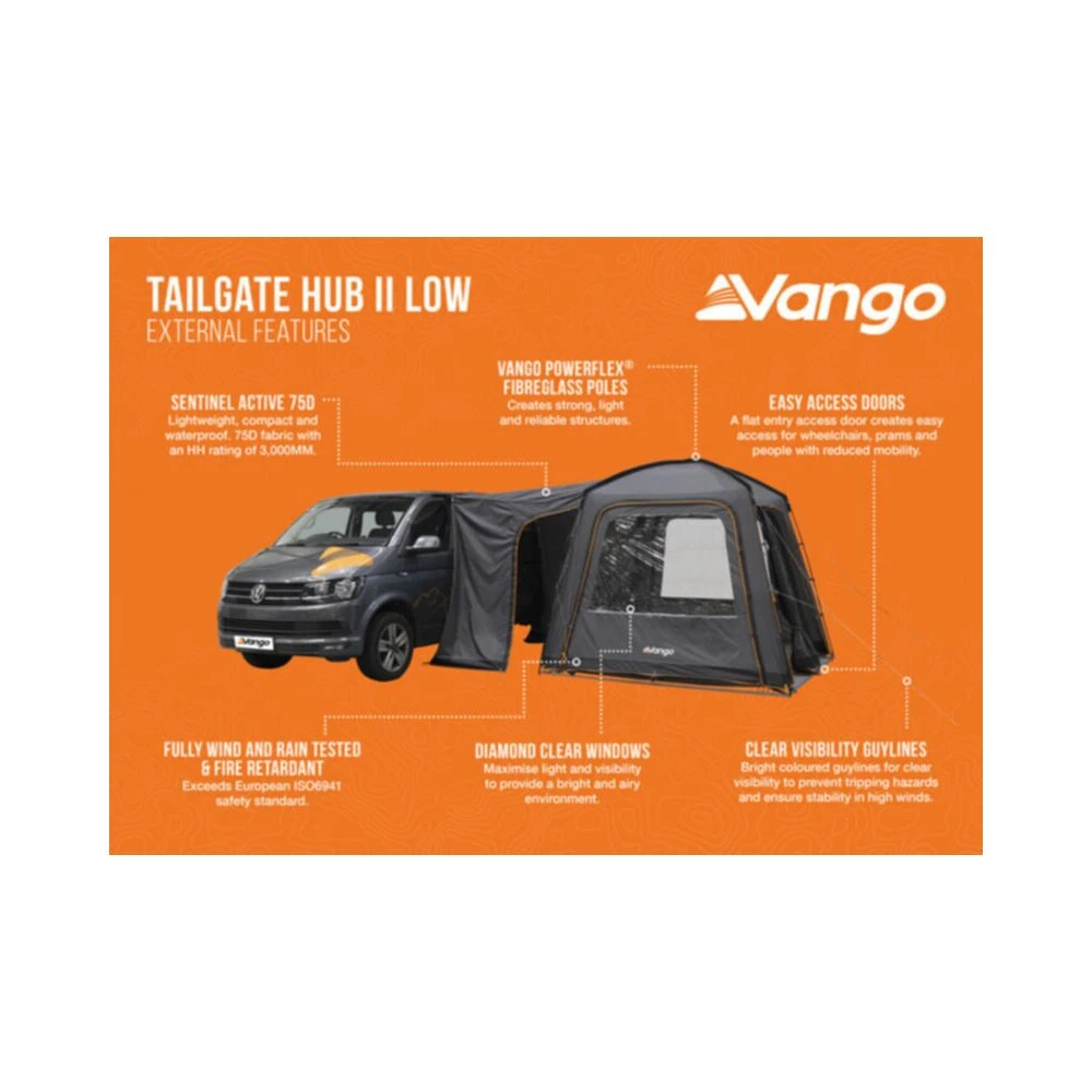 Vango Tailgate Hub II Low Poled Awning (2025) - Image 16