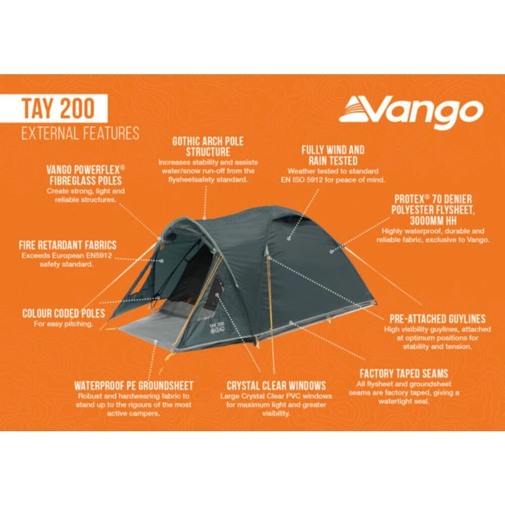 Vango Tay 200 Tent (Deep Blue) - Image 4