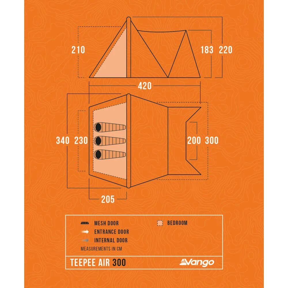 Vango Airbeam Vango Teepee 300 Air Tent - Image 9