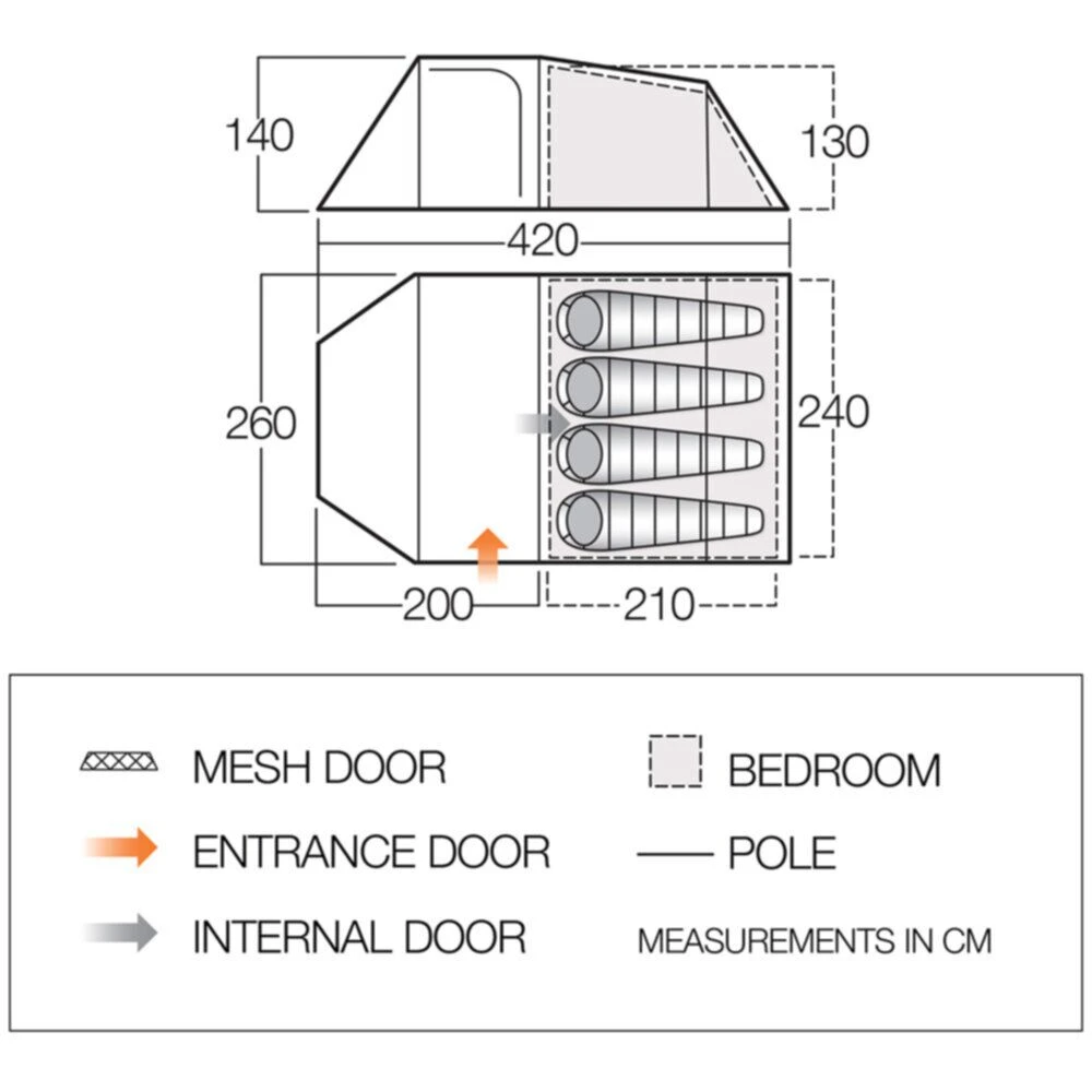 Vango Skye 400 Tent (Deep Blue) - Image 4